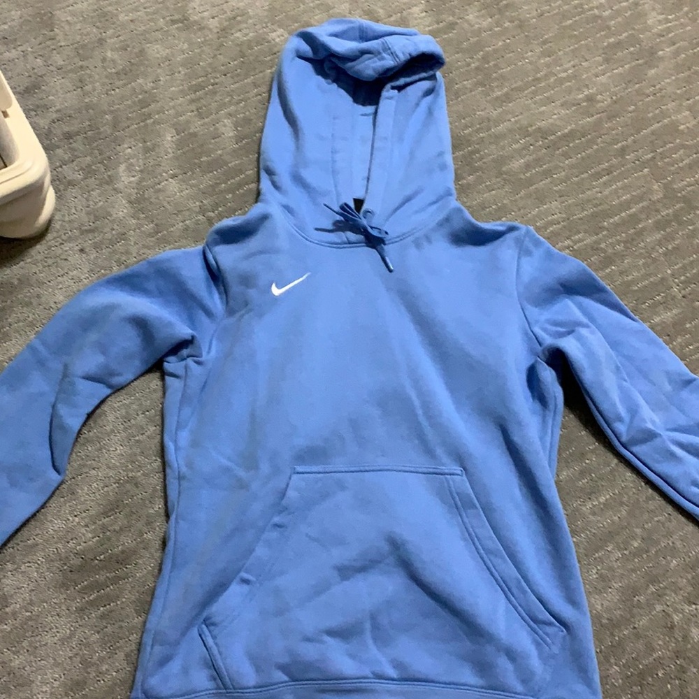 blue Nike hoodie